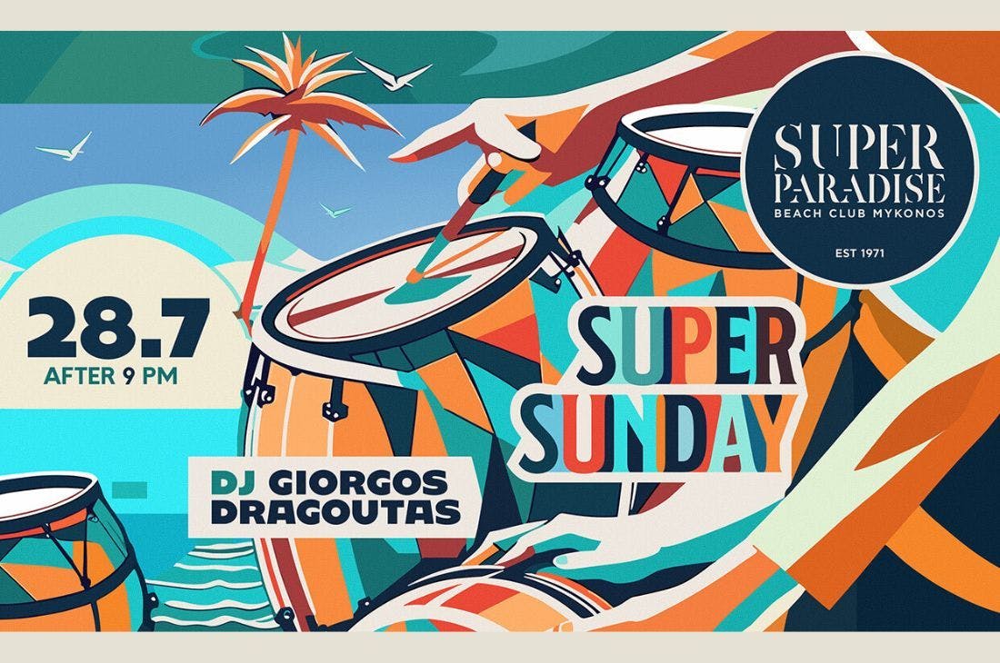 An image of 28 Ιουλίου | Super Sunday | Super Paradise