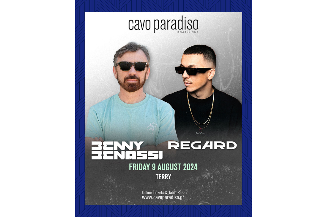 An image of 9 Αυγούστου | Benny Benassi & Regard Terry | Cavo Paradiso