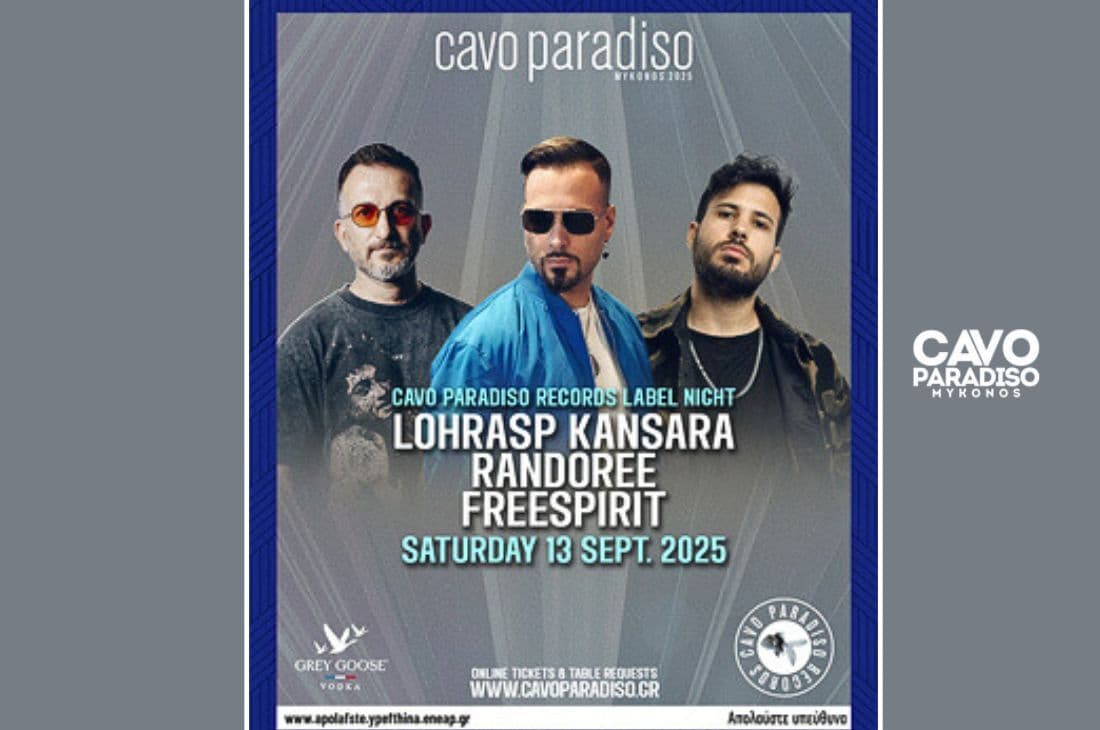 An image of 13th of September | Lohrasp Kansara x Randoree x Freespirit | Cavo Paradiso | Mykonos