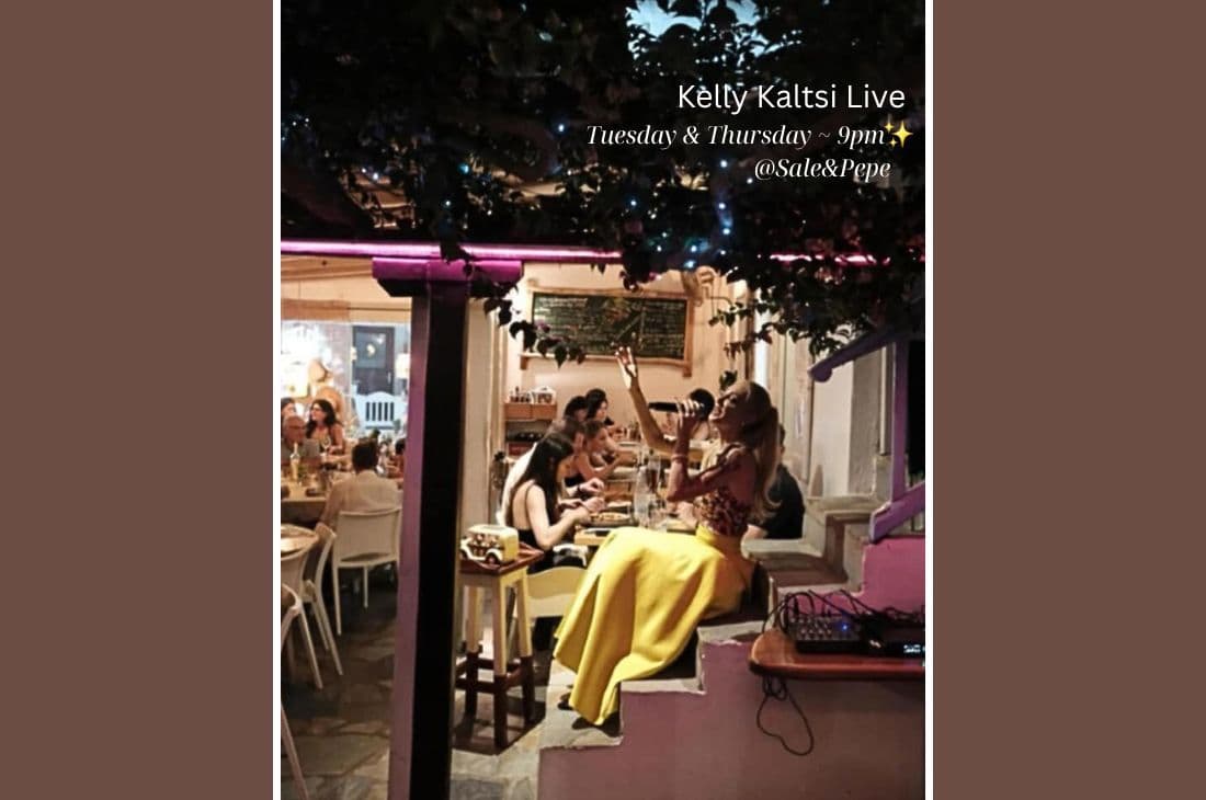 An image of Kelly Kaltsi Live | Sale & Pepe | Mykonos