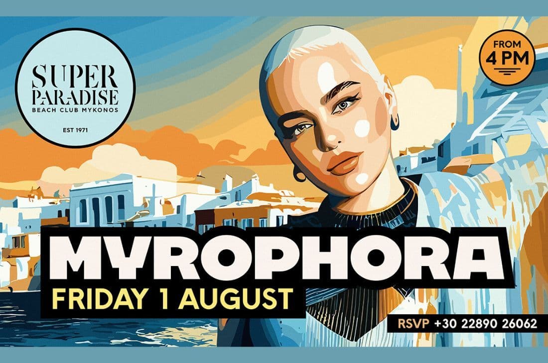 An image of 1st of August | Myrophora | Super Paradise | Mykonos
