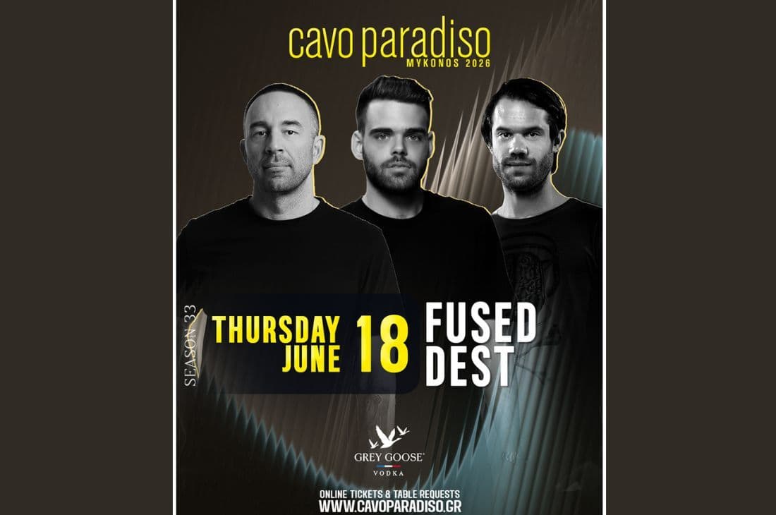 An image of 18 Ιουνίου | Fused • Dest | Cavo Paradiso | Μύκονος