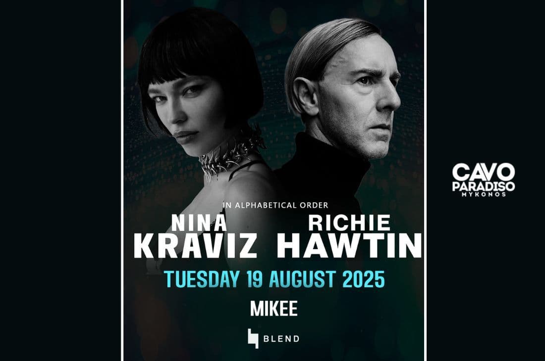 An image of 19th of August | Nina Kraviz x Richie Hawtin x Mikee | Cavo Paradiso | Mykonos