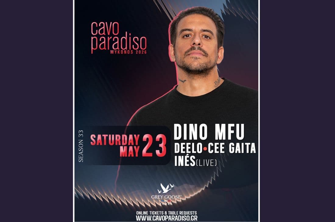 An image of 23 Μαΐου | Dino MFU x Deelo x Cee Gaita | Cavo Paradiso | Μύκονος