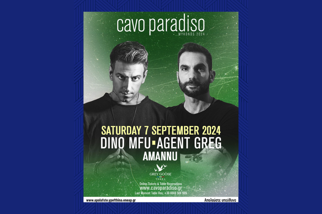 An image of 9th of September | Dino MFU & Agent Greg & Amannu | Cavo Paradiso