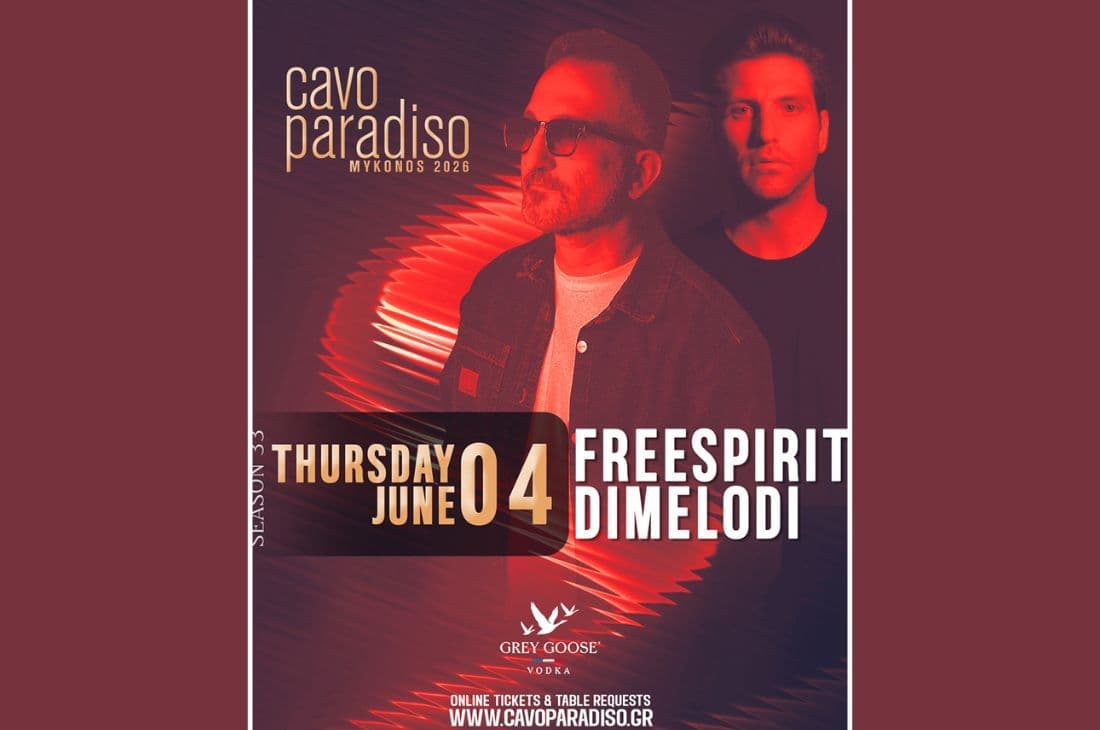 An image of 4 Ιουνίου | Freespirit • DImelodi | Cavo Paradiso | Μύκονος