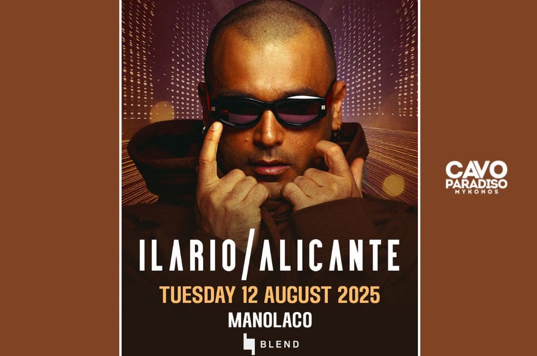 An image of 12th of August | Ilario Alicante x Manolaco | Cavo Paradiso | Mykonos