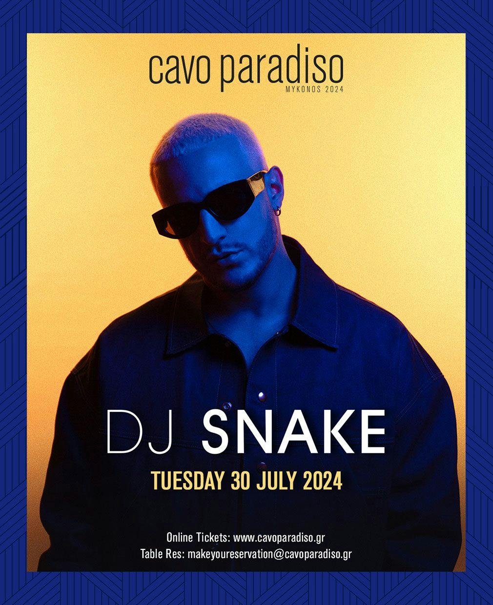 An image of 30 Ιουλίου | Dj Snake | Cavo Paradiso