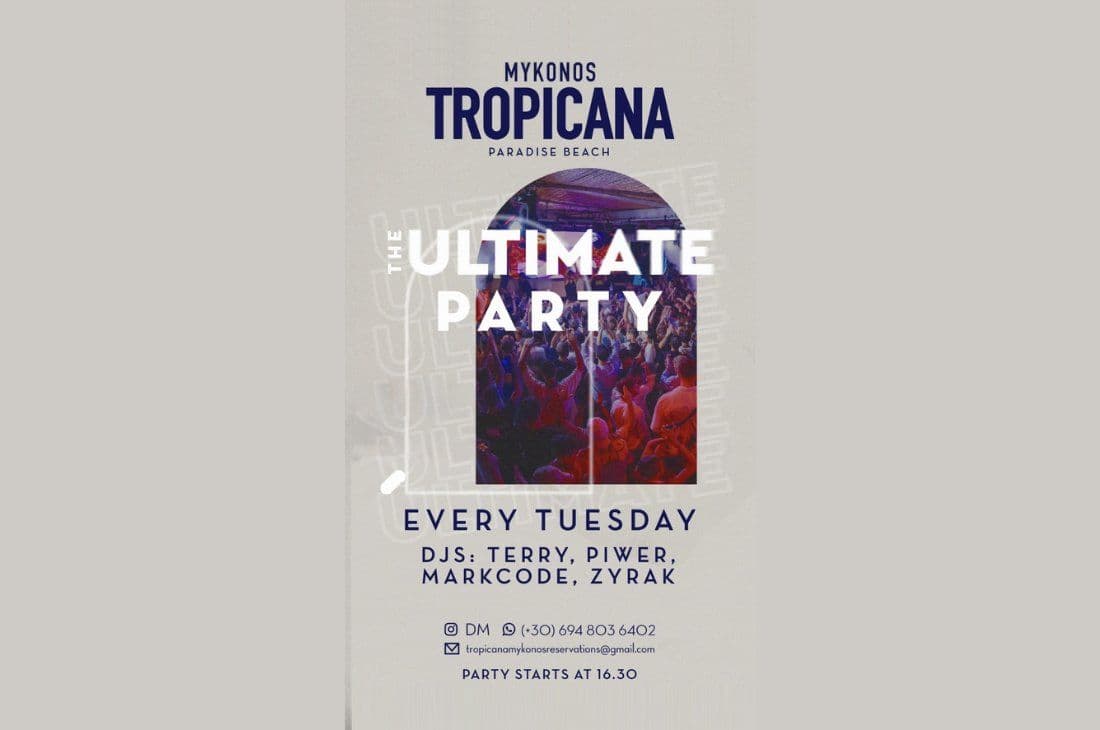 An image of The Ultimate Party | Tropicana Mykonos | Mykonos