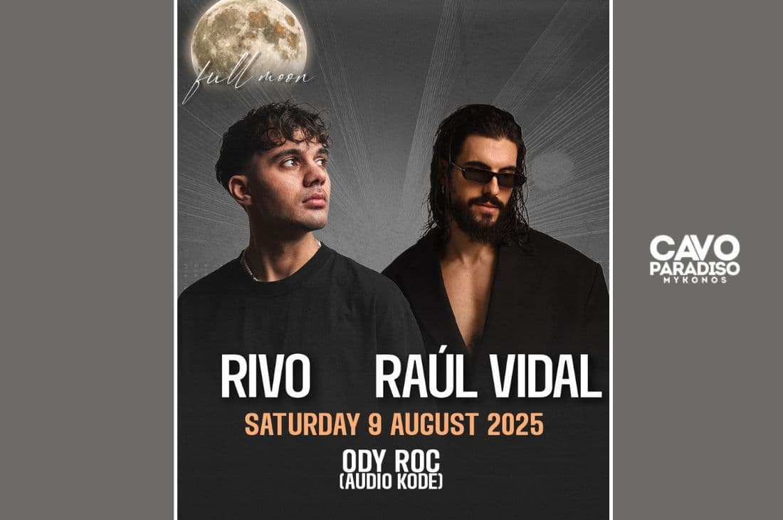 An image of 9th of August | Full Moon with Rivo x Raul Vidal x Ody Roc (Audio Kode) | Cavo Paradiso | Mykonos