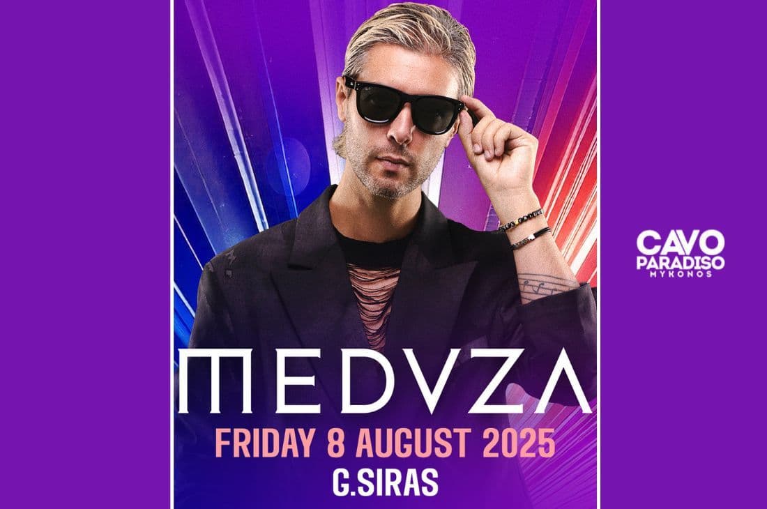 An image of 8th of August | Meduza x G.Siras | Cavo Paradiso | Mykonos